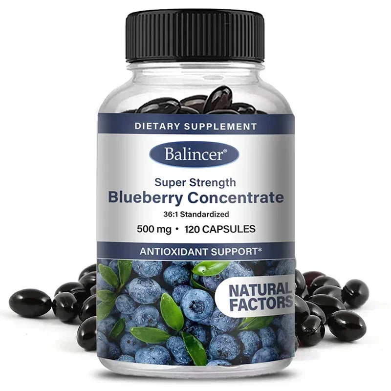 Blueberry Capsules 500mg – Antioxidant & Health Support ✅