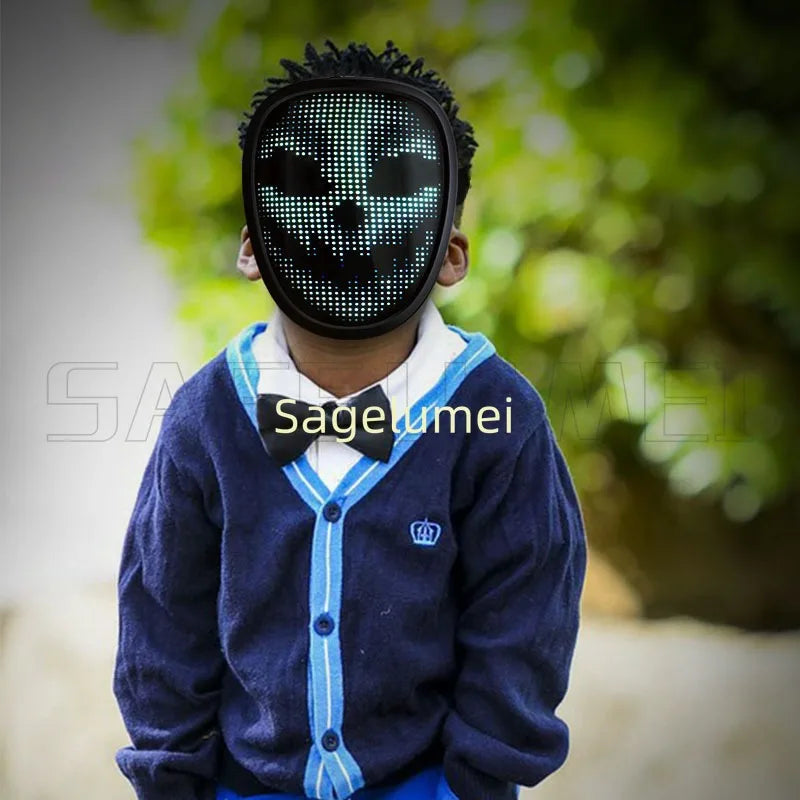 LED Maska s Rozpoznávaním Gest – Detská Svietiaca Maska