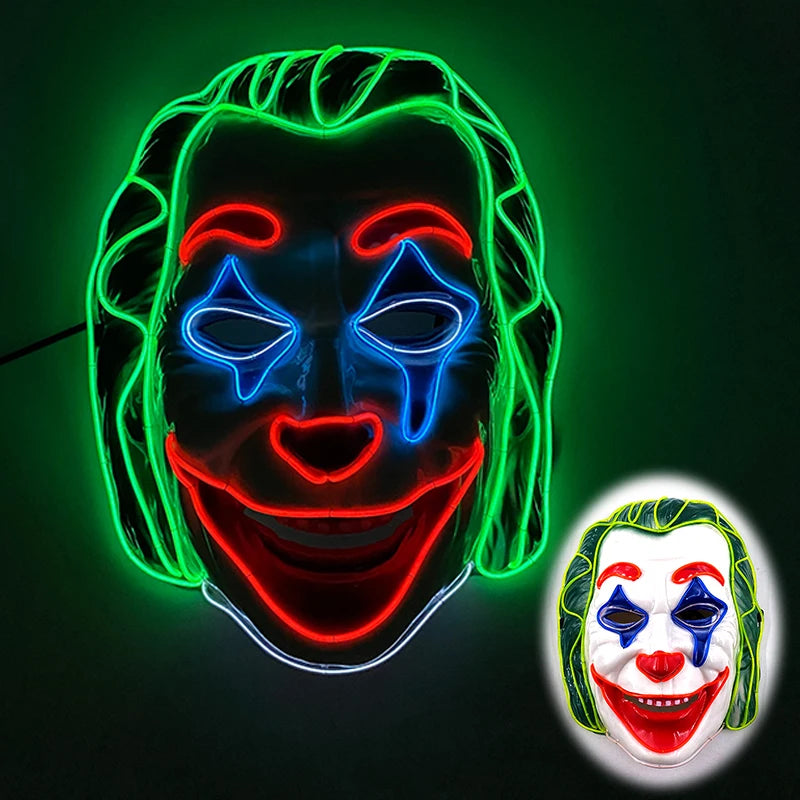 LED Purge Halloween Maska – Neon Svietiaca