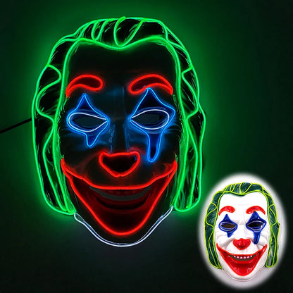 LED Purge Halloween Maska – Neon Svietiaca