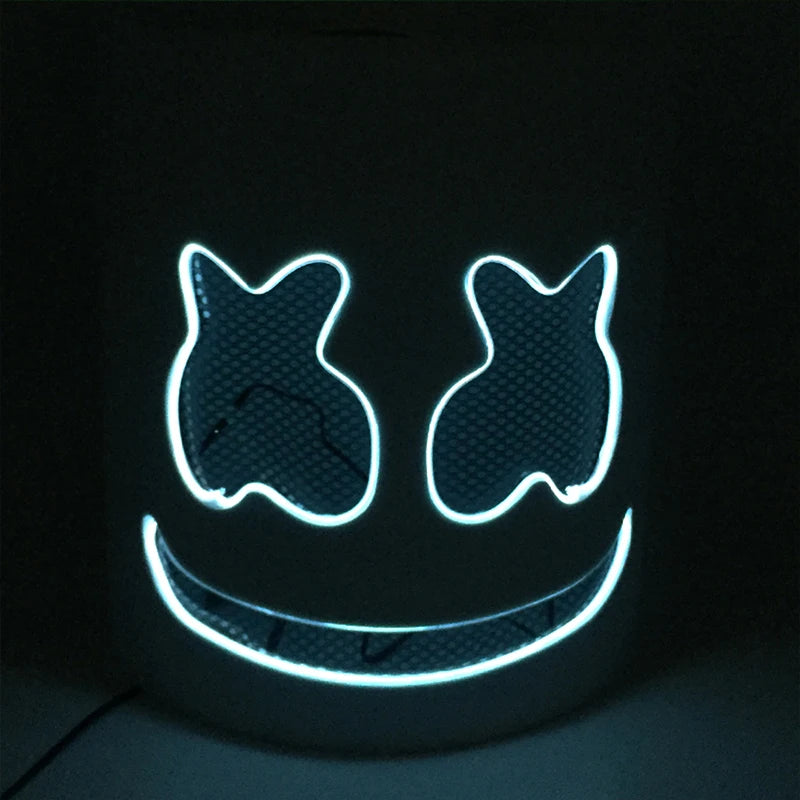 LED DJ Maska – Marshmello Štýl Helma