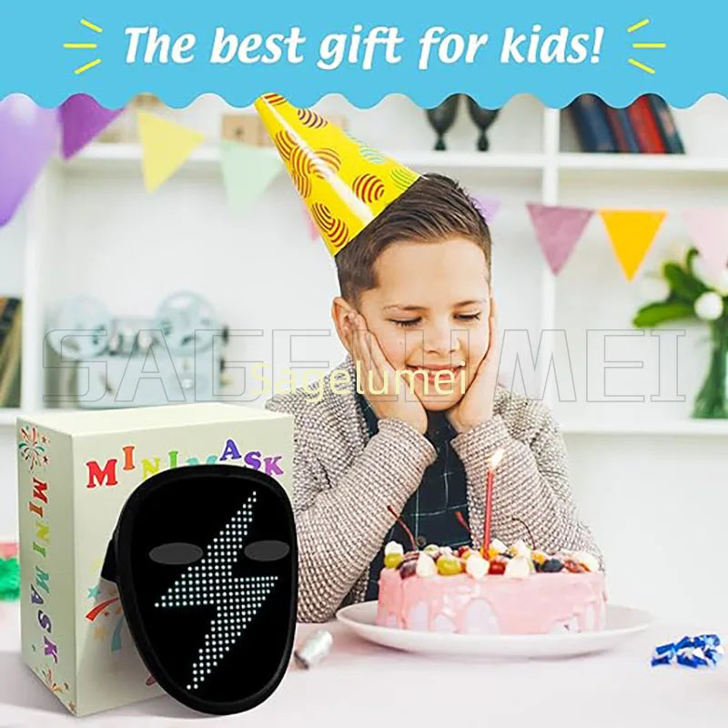 LED Maska s Rozpoznávaním Gest – Detská Svietiaca Maska