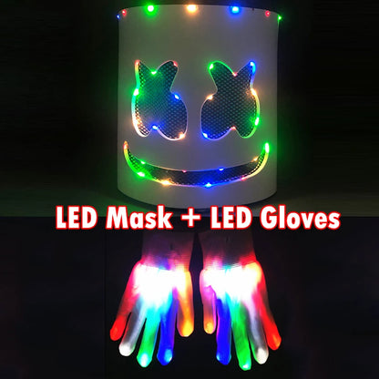 LED DJ Maska – Marshmello Štýl Helma