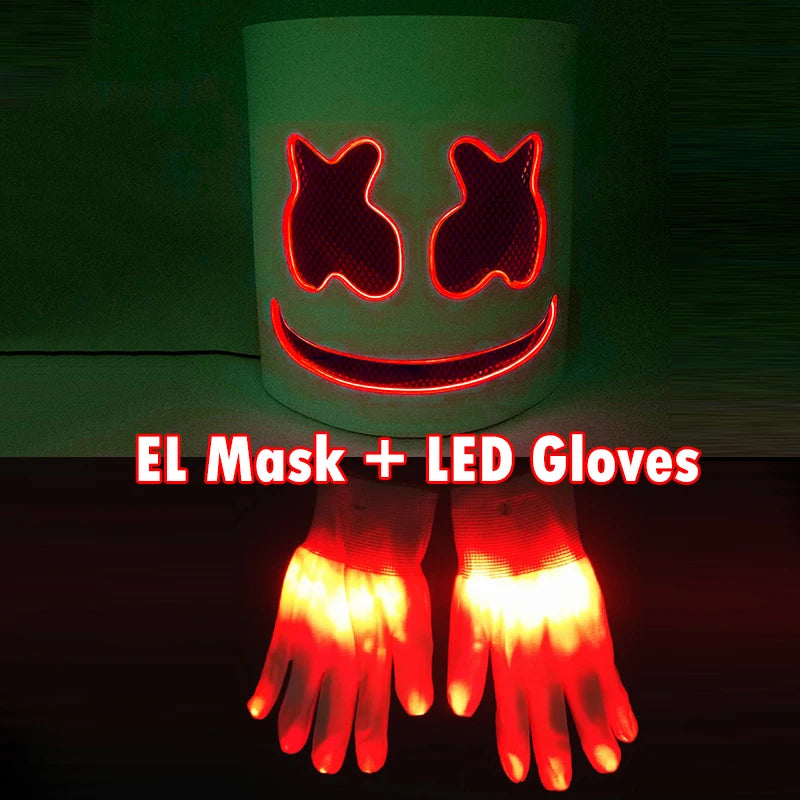 LED DJ Maska – Marshmello Štýl Helma