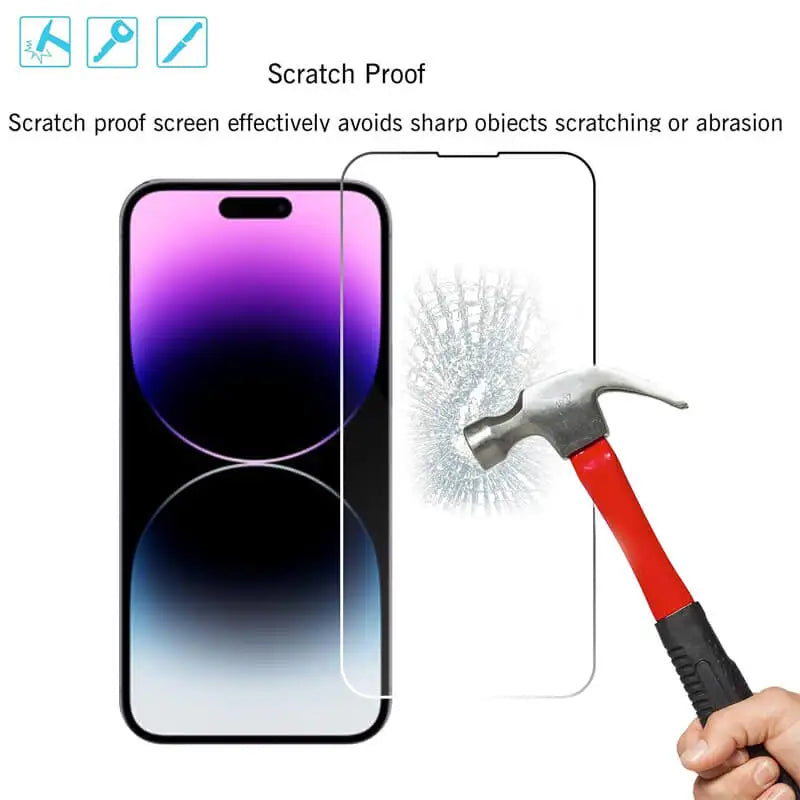 Ochranné sklo pre iPhone 14 Pro 15 16 17 13 12 11 Pro Max - Tvrdené sklo na displej