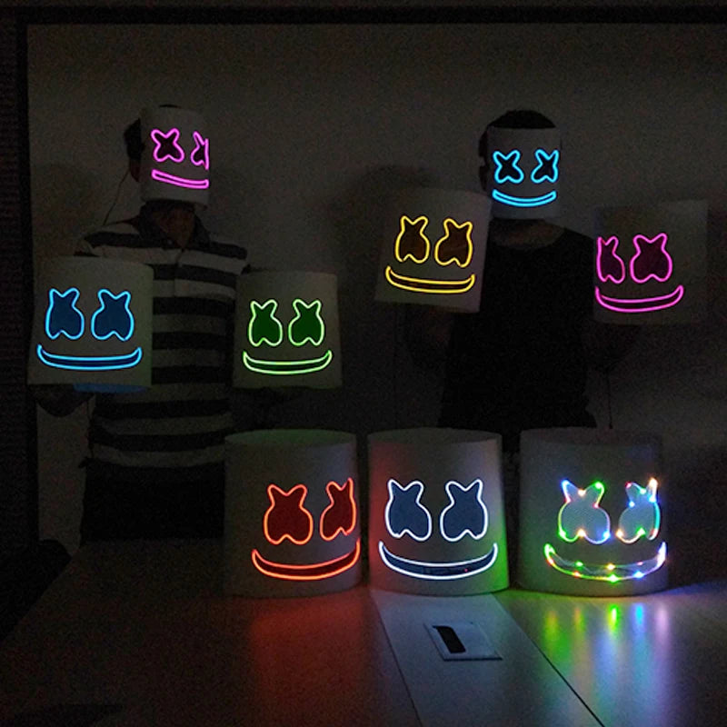LED DJ Maska – Marshmello Štýl Helma
