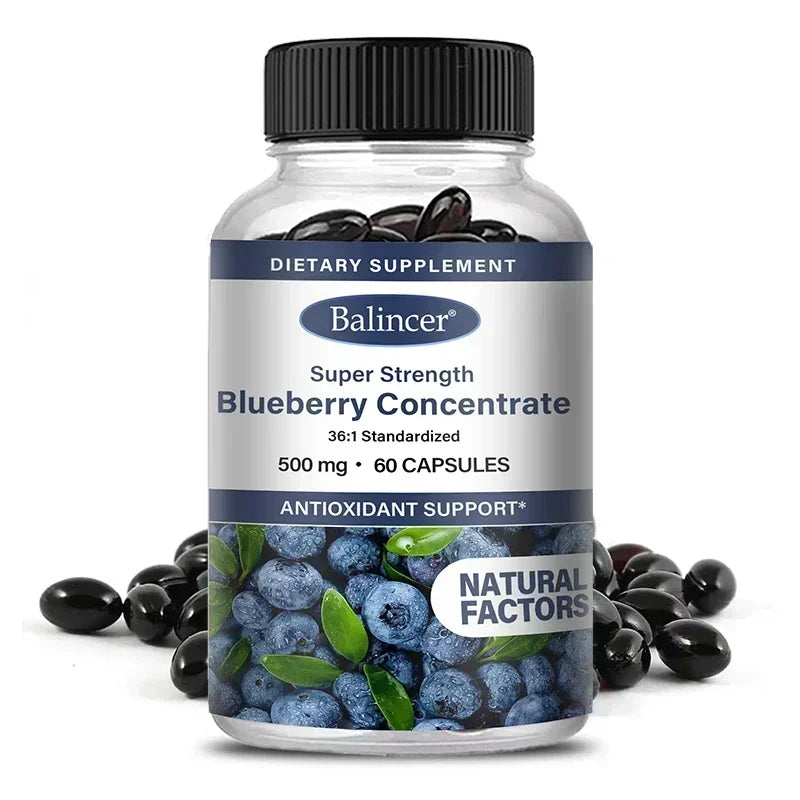 Blueberry Capsules 500mg – Antioxidant & Health Support ✅