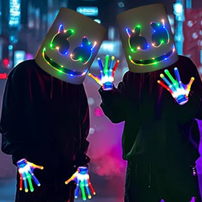 LED DJ Maska – Marshmello Štýl Helma