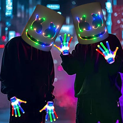 LED DJ Maska – Marshmello Štýl Helma