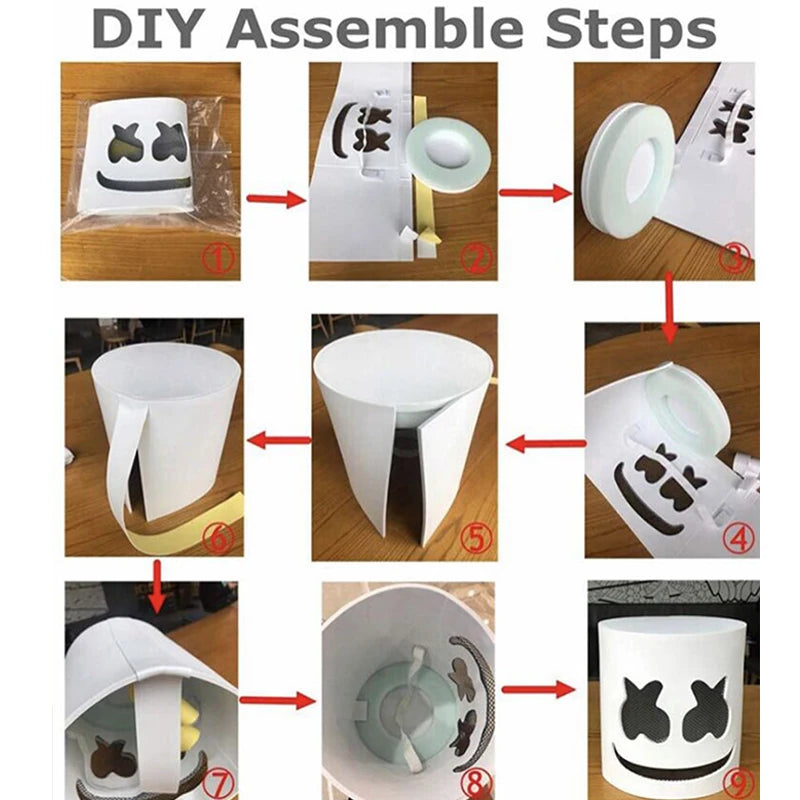 LED DJ Maska – Marshmello Štýl Helma