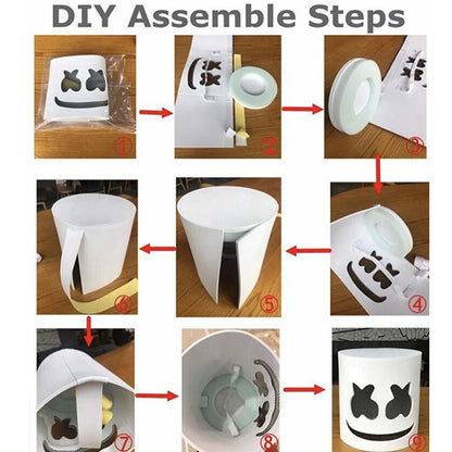 LED DJ Maska – Marshmello Štýl Helma