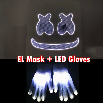 LED DJ Maska – Marshmello Štýl Helma