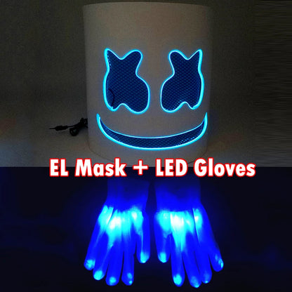 LED DJ Maska – Marshmello Štýl Helma