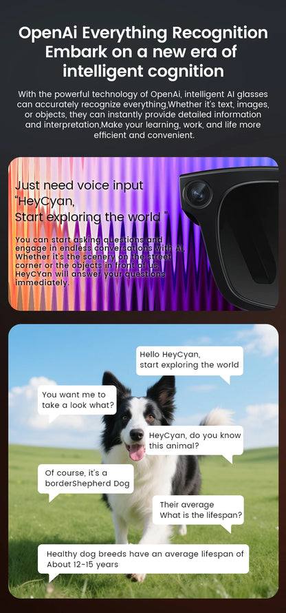 Inteligentné okuliare 2026 HD foto video OpenAI nahrávanie preklad dotykové fotochromatické šošovky Bluetooth hovory hudba multifunkčné okuliare