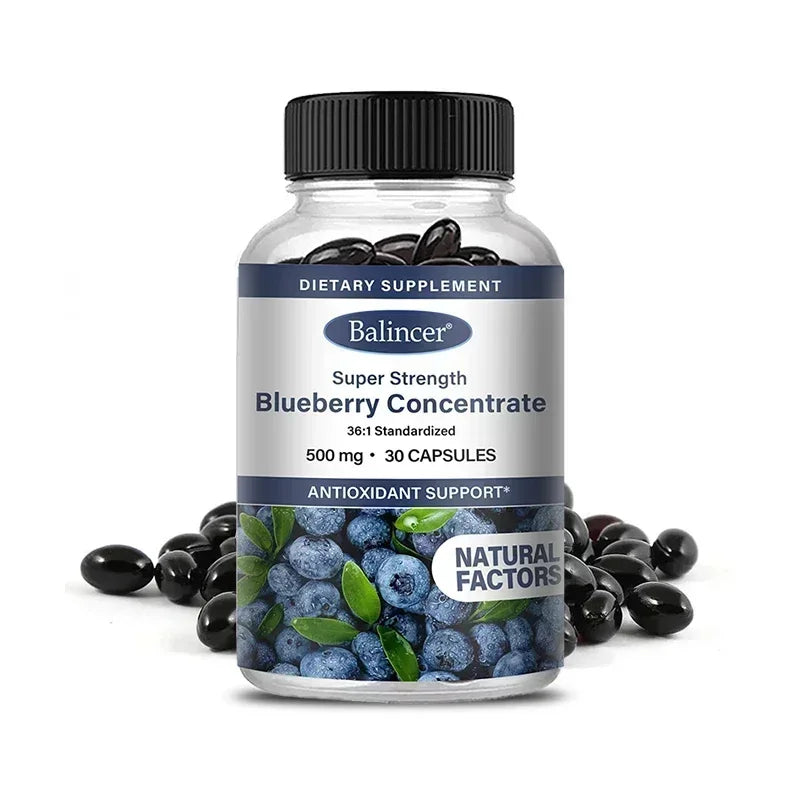 Blueberry Capsules 500mg – Antioxidant & Health Support ✅