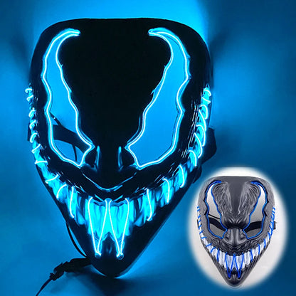 LED Purge Halloween Maska – Neon Svietiaca