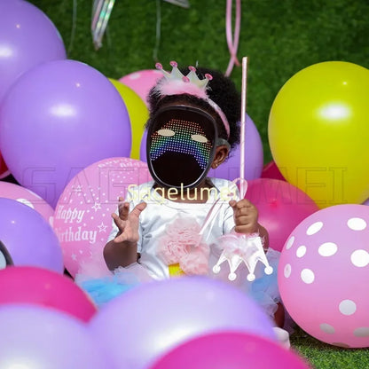 LED Maska s Rozpoznávaním Gest – Detská Svietiaca Maska