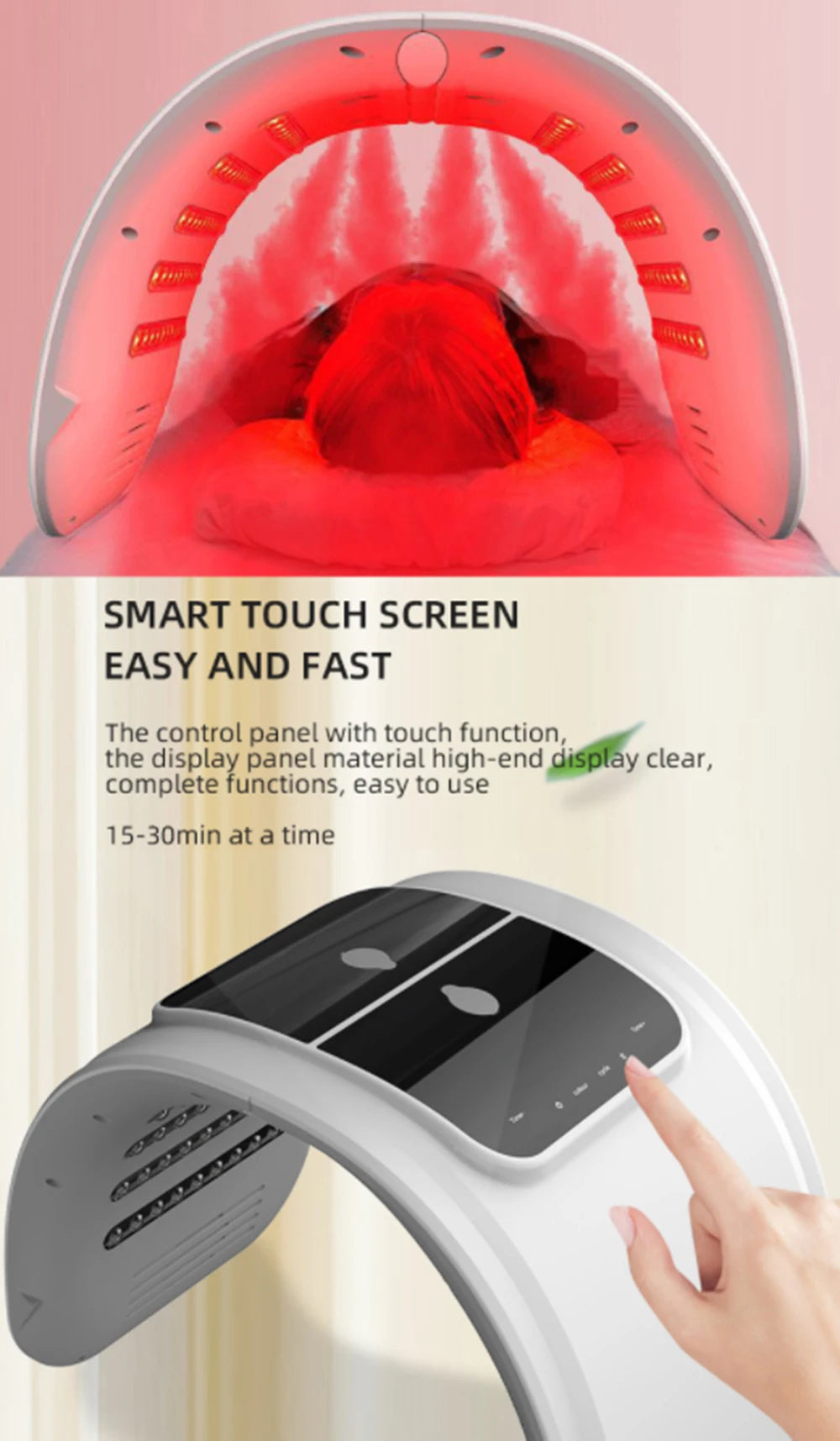 LED Maska na Tvár – 7 Farieb PDT Terapia s Nano Sprejom