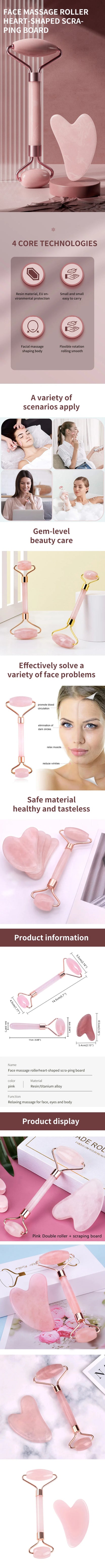 Gua Sha Set - Masážny Valček a Kamienok pre Tvár