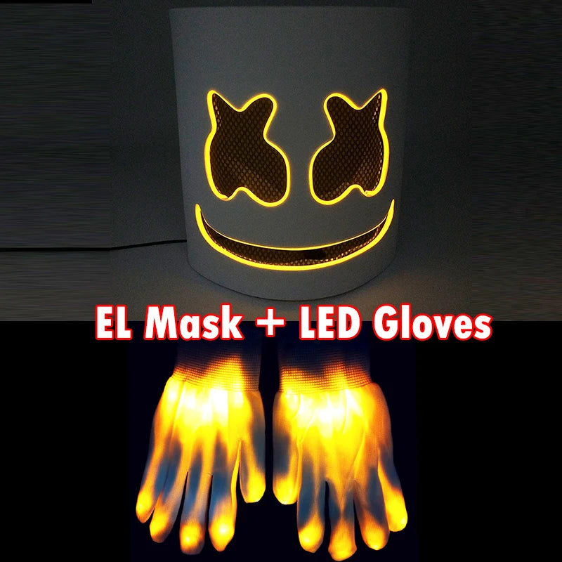 LED DJ Maska – Marshmello Štýl Helma