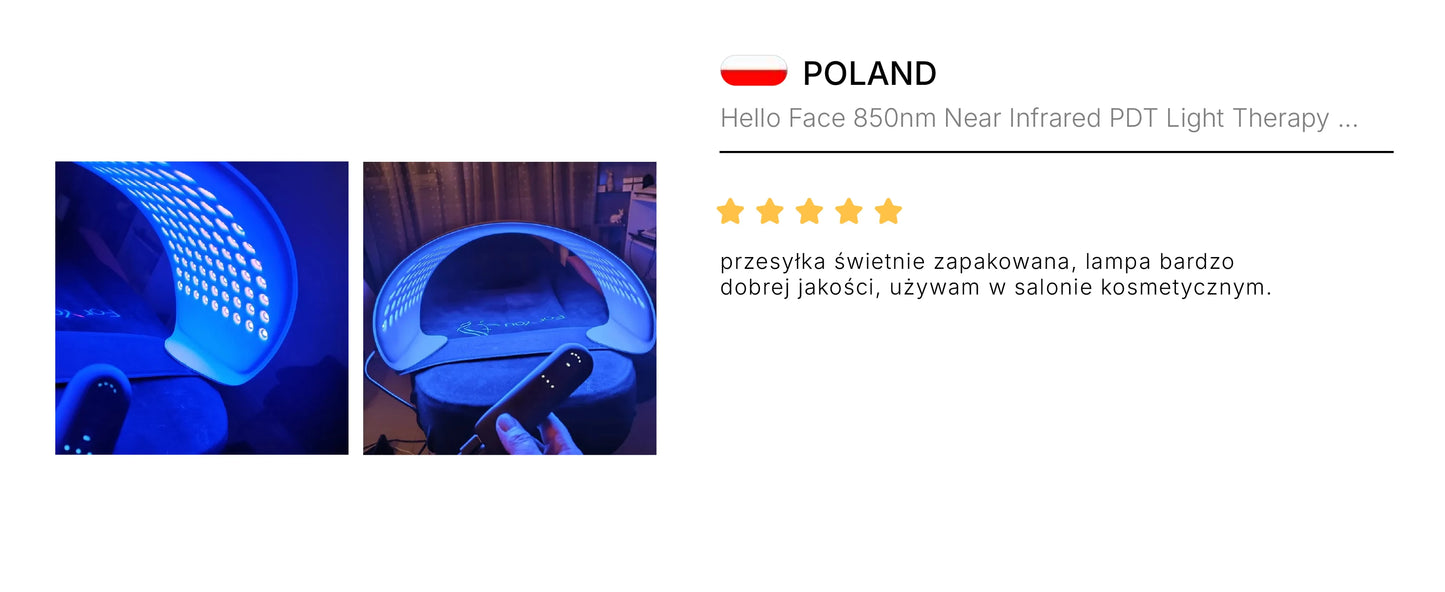 Hello Face L6 LED Maska – 630nm / 850nm Červená Svetelná Terapia