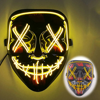 LED Purge Halloween Maska – Neon Svietiaca