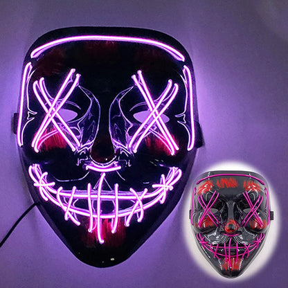 LED Purge Halloween Maska – Neon Svietiaca