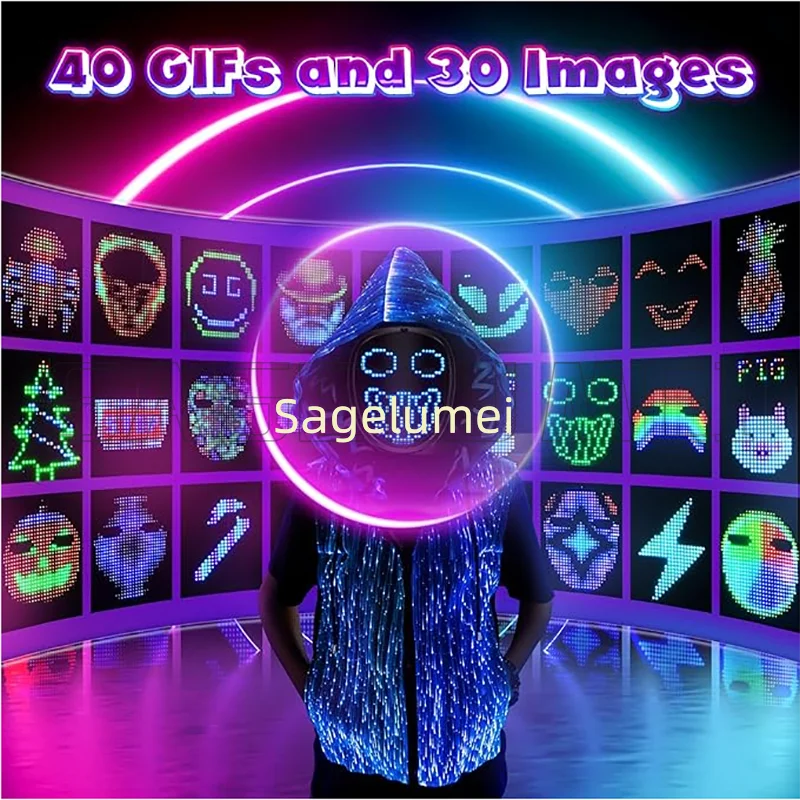 LED Maska s Rozpoznávaním Gest – Detská Svietiaca Maska