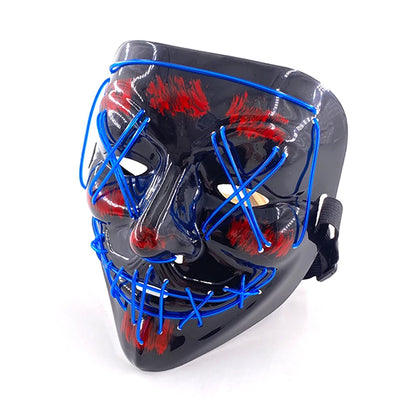 LED Purge Halloween Maska – Neon Svietiaca