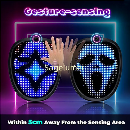 LED Maska s Rozpoznávaním Gest – Detská Svietiaca Maska