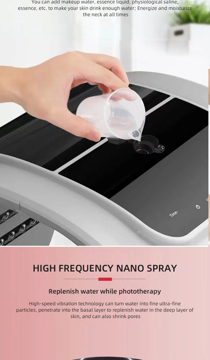 LED Maska na Tvár – 7 Farieb Svetelná Terapia s Nano Sprejom