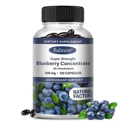 Blueberry Capsules 500mg – Antioxidant & Health Support ✅