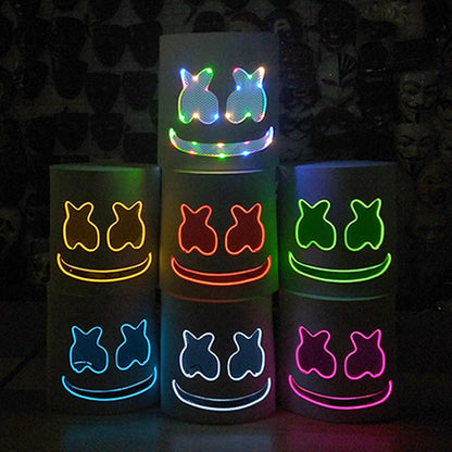 LED DJ Maska – Marshmello Štýl Helma