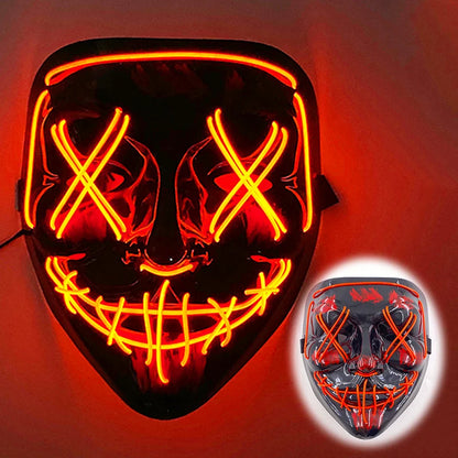 LED Purge Halloween Maska – Neon Svietiaca