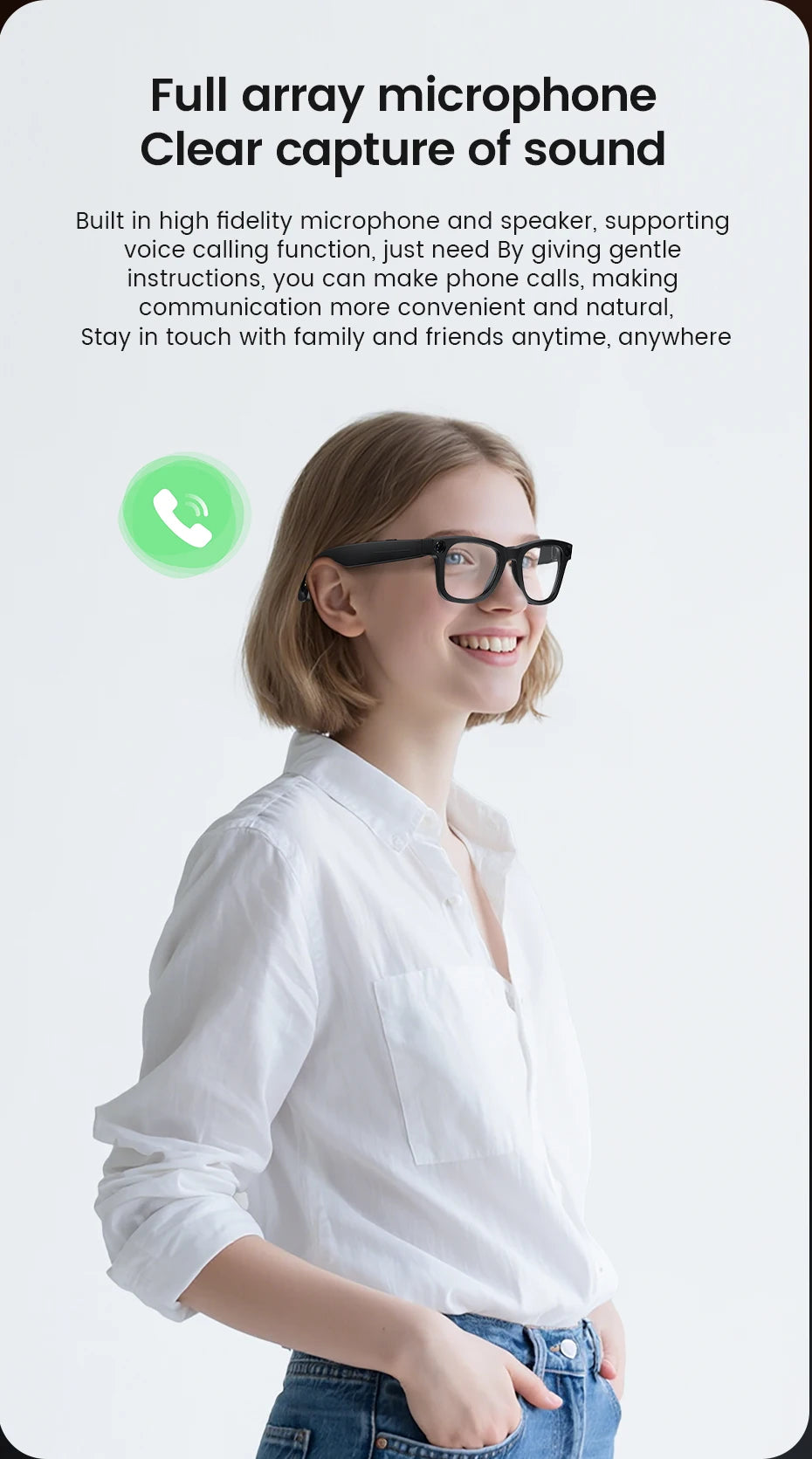 Inteligentné okuliare 2026 HD foto video OpenAI nahrávanie preklad dotykové fotochromatické šošovky Bluetooth hovory hudba multifunkčné okuliare