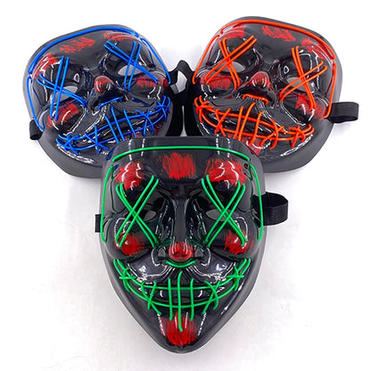 LED Purge Halloween Maska – Neon Svietiaca