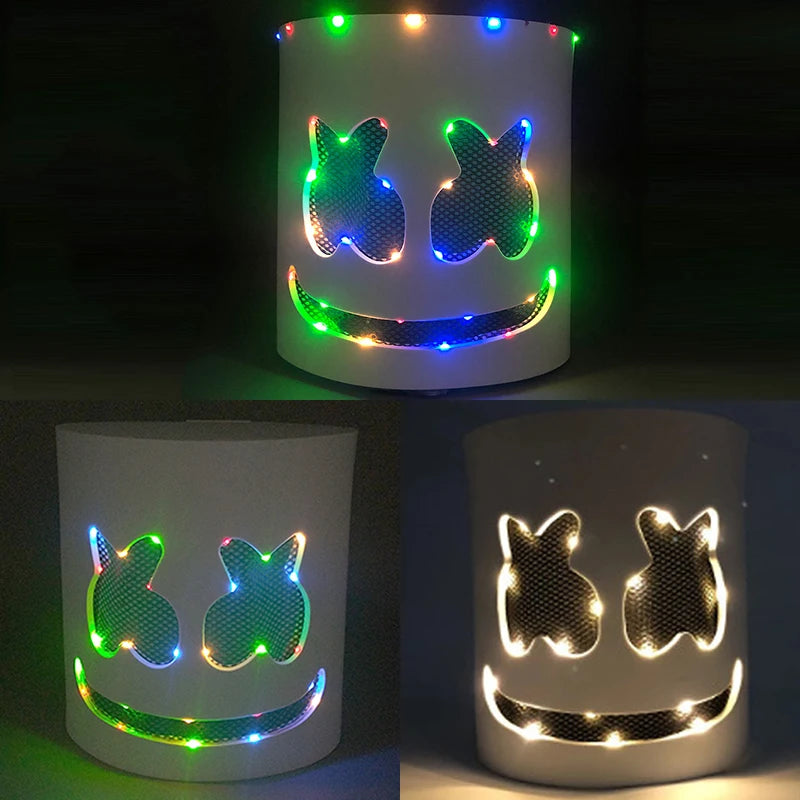 LED DJ Maska – Marshmello Štýl Helma