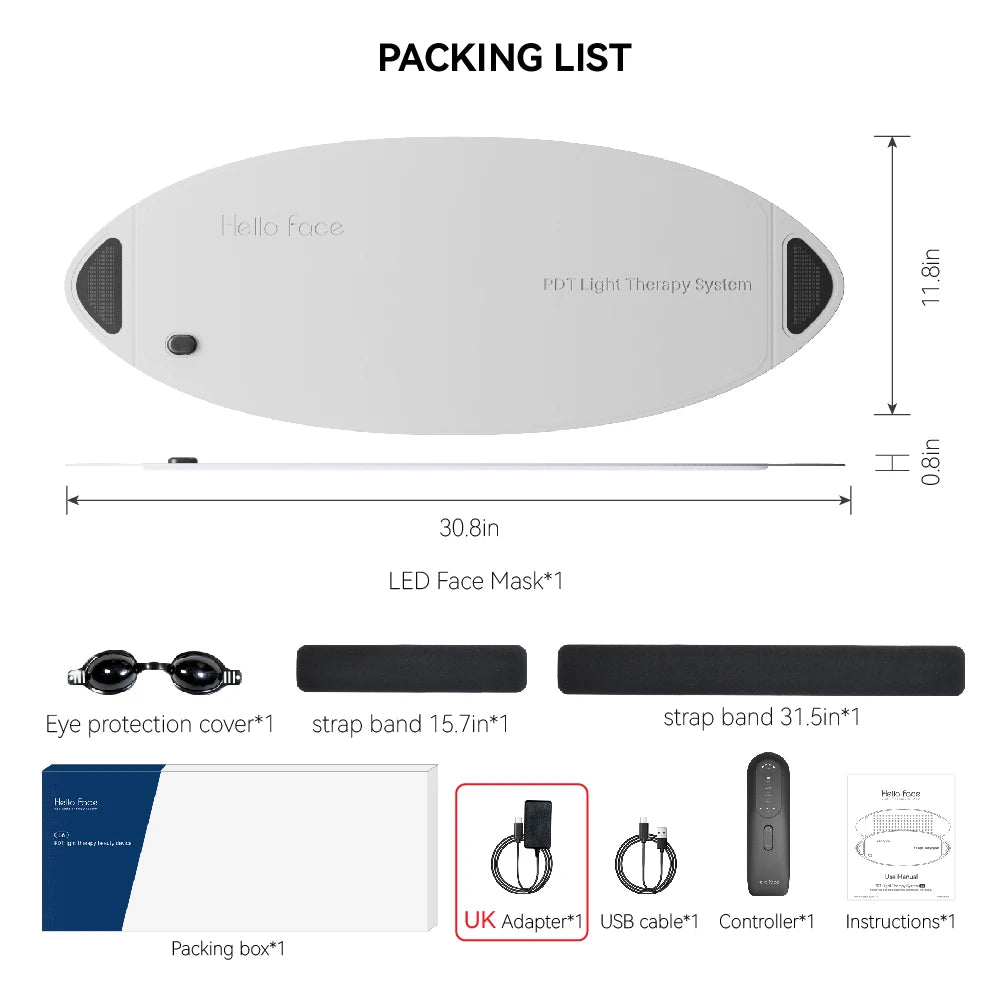 Hello Face L6 LED Maska – 630nm / 850nm Červená Svetelná Terapia