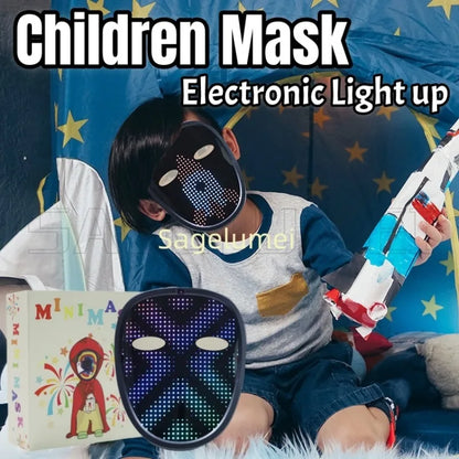 LED Maska s Rozpoznávaním Gest – Detská Svietiaca Maska