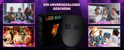 LED Maska s Rozpoznávaním Gest – Halloween Cosplay