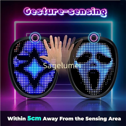 LED Maska s Rozpoznávaním Gest – Detská Svietiaca Maska