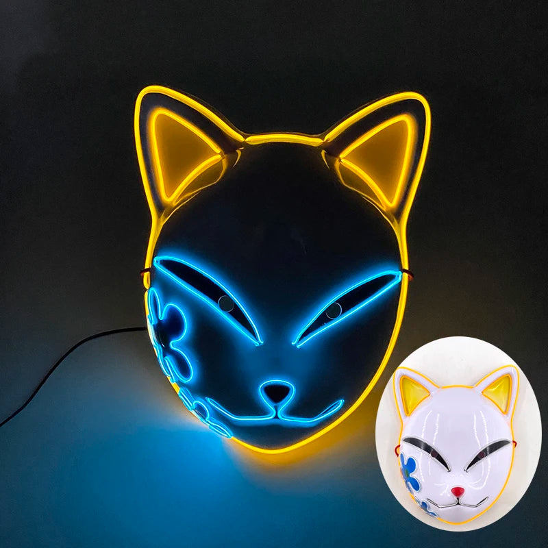 Cosplay LED Maska Squid Game – Kruh Štvorec Trojuholník ✅