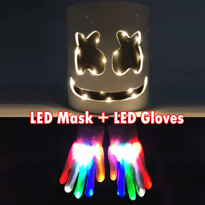 LED DJ Maska – Marshmello Štýl Helma