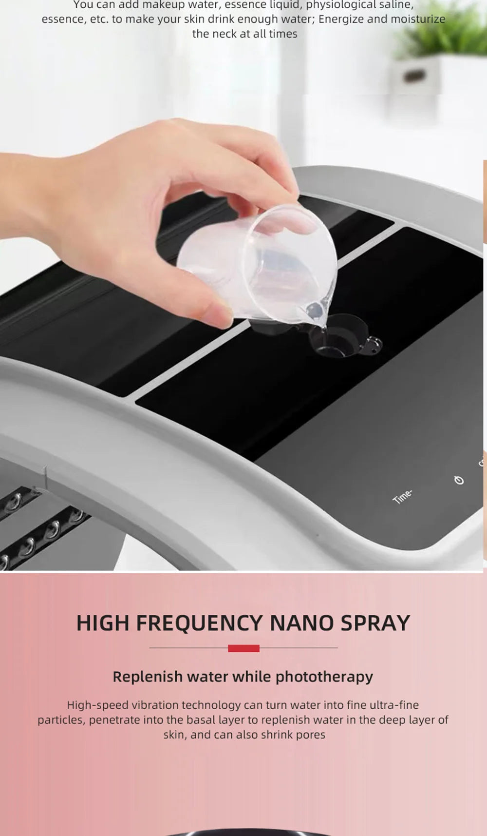 LED Maska na Tvár – 7 Farieb PDT Terapia s Nano Sprejom