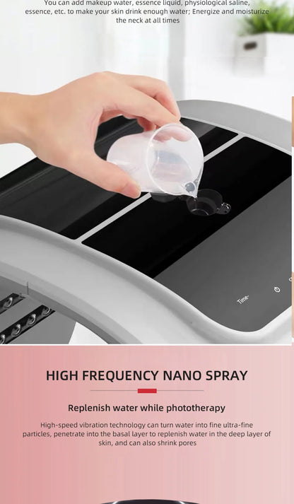 LED Maska na Tvár – 7 Farieb PDT Terapia s Nano Sprejom