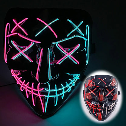 LED Purge Halloween Maska – Neon Svietiaca
