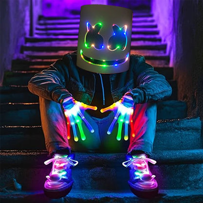 LED DJ Maska – Marshmello Štýl Helma