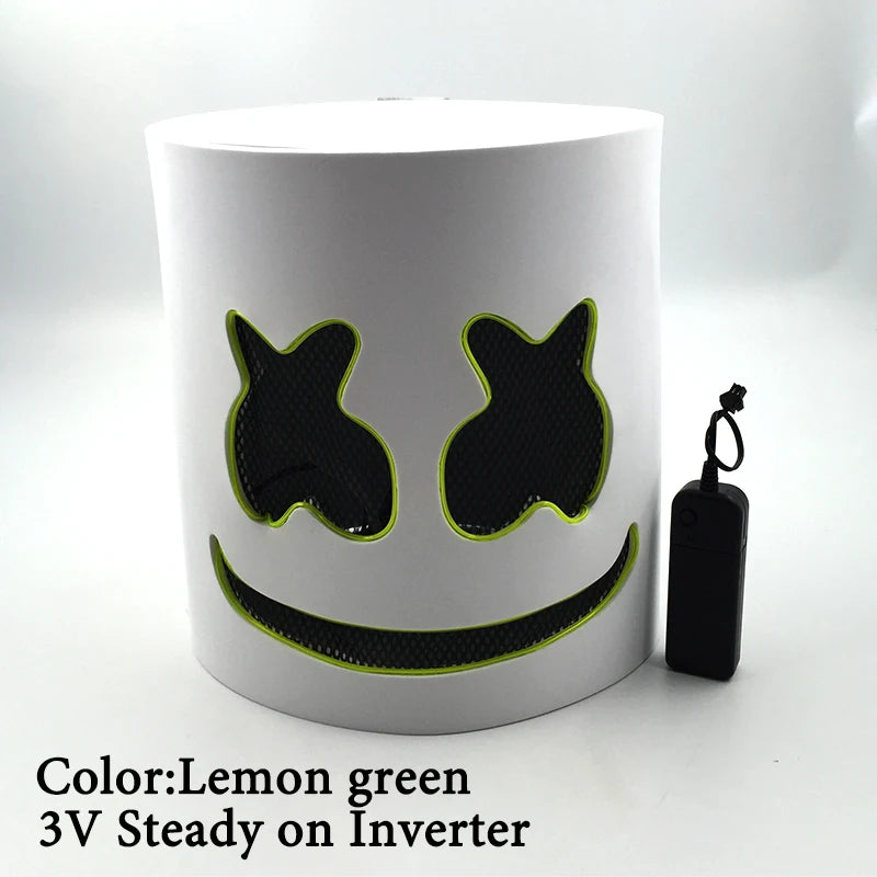 LED DJ Maska – Marshmello Štýl Helma