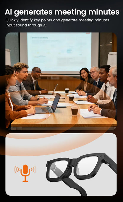 Inteligentné okuliare 2026 HD foto video OpenAI nahrávanie preklad dotykové fotochromatické šošovky Bluetooth hovory hudba multifunkčné okuliare