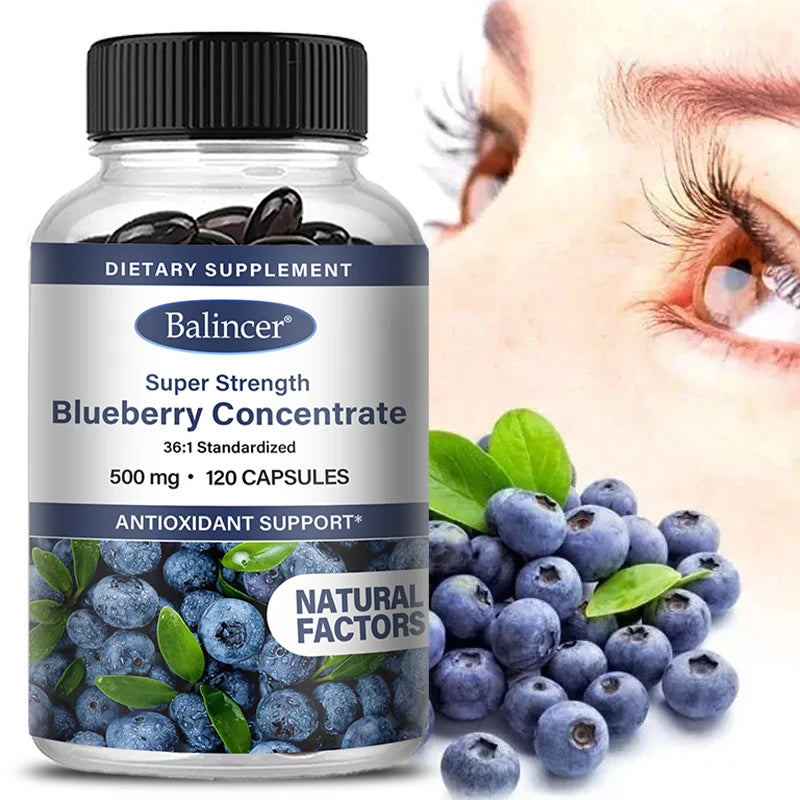 Blueberry Capsules 500mg – Antioxidant & Health Support ✅